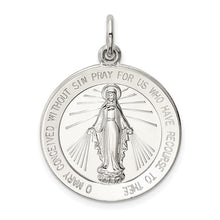 Load image into Gallery viewer, Round Miraculous Medal &amp; Chain - Sterling Silver