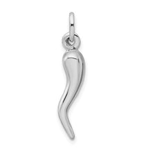 Load image into Gallery viewer, Sterling Silver Rhodium-plated Italian Horn Charm