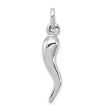 Load image into Gallery viewer, Sterling Silver Rhodium-plated Italian Horn Charm