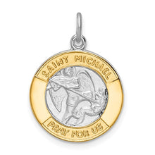 Load image into Gallery viewer, St. Michael Pendant - Sterling Silver with Gold Plating