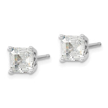 Load image into Gallery viewer, Asscher-cut 6mm CZ Square Post Stud Earrings
