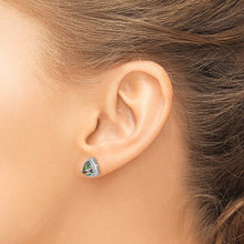 Load image into Gallery viewer, Trillion Mystic Fire/White Topaz Earrings - Sterling Silver
