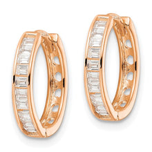 Load image into Gallery viewer, Rose Gold Tone Huggie Hoop Earrings