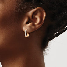 Load image into Gallery viewer, Rose Gold Tone Huggie Hoop Earrings