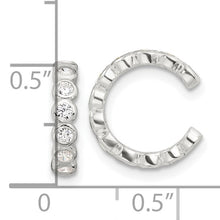 Load image into Gallery viewer, Sterling with Bezel CZ's Ear Cuff