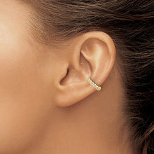 Load image into Gallery viewer, Bezel Set CZ Cuff Earring - Gold Plated