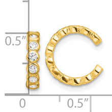 Load image into Gallery viewer, Bezel Set CZ Cuff Earring - Gold Plated