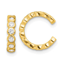Load image into Gallery viewer, Bezel Set CZ Cuff Earring - Gold Plated