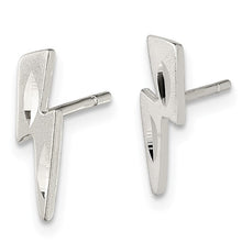 Load image into Gallery viewer, Lightning Bolt Post Earrings - Sterling Silver