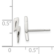 Load image into Gallery viewer, Lightning Bolt Post Earrings - Sterling Silver