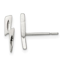 Load image into Gallery viewer, Lightning Bolt Post Earrings - Sterling Silver