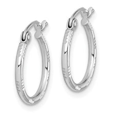 Load image into Gallery viewer, 15mm Diamond Cut Hoops - Sterling Silver