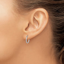 Load image into Gallery viewer, 15mm Diamond Cut Hoops - Sterling Silver