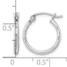 Load image into Gallery viewer, 15mm Diamond Cut Hoops - Sterling Silver