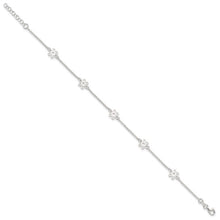 Load image into Gallery viewer, Flower Ankle Bracelet - Sterling Silver