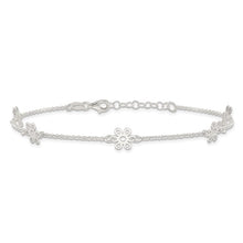 Load image into Gallery viewer, Flower Ankle Bracelet - Sterling Silver