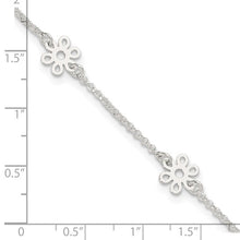 Load image into Gallery viewer, Flower Ankle Bracelet - Sterling Silver