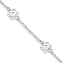 Load image into Gallery viewer, Flower Ankle Bracelet - Sterling Silver