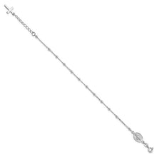 Load image into Gallery viewer, Miraculous Cross Rosary Style Bracelet - Sterling Silver