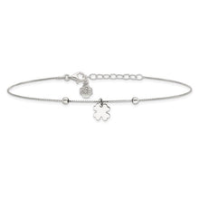 Load image into Gallery viewer, Four Leaf Clover Anklet - Sterling Silver