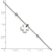 Load image into Gallery viewer, Four Leaf Clover Anklet - Sterling Silver