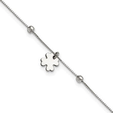 Load image into Gallery viewer, Four Leaf Clover Anklet - Sterling Silver