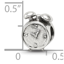 Load image into Gallery viewer, Alarm Clock Bead - Sterling Silver Reflections