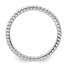 Load image into Gallery viewer, Stackable Expressions Rhodium Twisted Band - Sterling Silver
