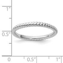 Load image into Gallery viewer, Stackable Expressions Rhodium Twisted Band - Sterling Silver