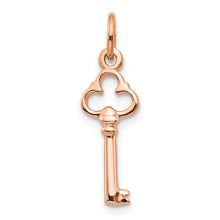 Load image into Gallery viewer, Rose Gold Solid Key Charm &amp; Chain - Rose Gold