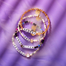 Load image into Gallery viewer, "Hey Boo" with Ghost Charm - Little Words Project Bracelet
