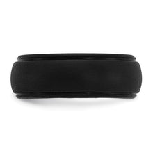 Load image into Gallery viewer, Silicone Black 8mm Ridged Edge Band