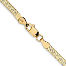 Load image into Gallery viewer, 14K 7 inch 3mm Silky Herringbone with Lobster Clasp Bracelet