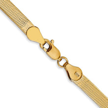 Load image into Gallery viewer, 14K 7 inch 4mm Silky Herringbone with Lobster Clasp Bracelet