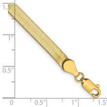 Load image into Gallery viewer, 14K 7 inch 4mm Silky Herringbone with Lobster Clasp Bracelet