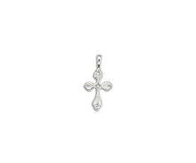 Load image into Gallery viewer, Fleur De Lis Cross Pendant - Sterling Silver