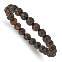 Load image into Gallery viewer, 8mm Red Sandalwood Beaded Stretch Bracelet