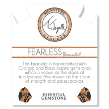 Load image into Gallery viewer, Orange and Black Agate Fearless Stacker - TJazelle