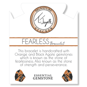 Orange and Black Agate Fearless Stacker - TJazelle