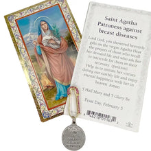 Load image into Gallery viewer, St. Agatha Patron of Breast Cancer Safety Pin- Love Lisa