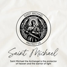 Load image into Gallery viewer, Men's Saint Michael on Lava Stone Holy Water Bracelet