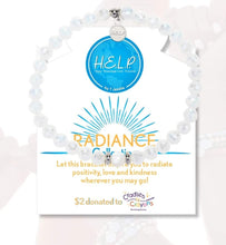Load image into Gallery viewer, White Crystal Radiance Cradles to Crayons Bracelet - TJazelle HELP Collection