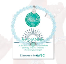 Load image into Gallery viewer, Aqua Blue Crystal Radiance AWSC Bracelet - TJazelle HELP Collection