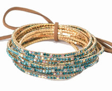 Load image into Gallery viewer, Teal Rhinestone Bracelet
