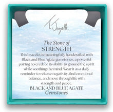 Load image into Gallery viewer, Black and Blue Agate Stacker - TJazelle
