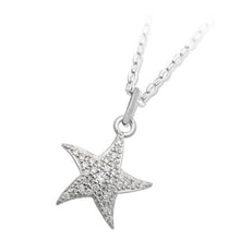 Load image into Gallery viewer, CZ Starfish Necklace - Sterling Silver TJazelle