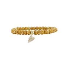 Load image into Gallery viewer, Harper Slanted Heart Beaded Bracelet
