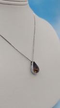 Load image into Gallery viewer, Brown Topaz Pear Shaped Silver Necklace - Sterling Silver