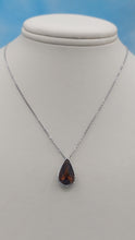 Load image into Gallery viewer, Brown Topaz Pear Shaped Silver Necklace - Sterling Silver