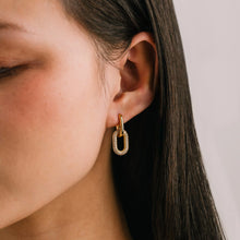 Load image into Gallery viewer, Solana Paperclip Drop Hoop Earrings - Lovers Tempo
